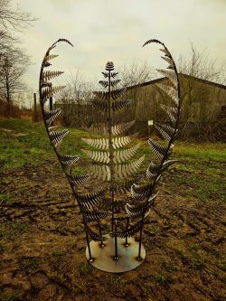 Trio of Fern Leaves Sculpture - Image 2