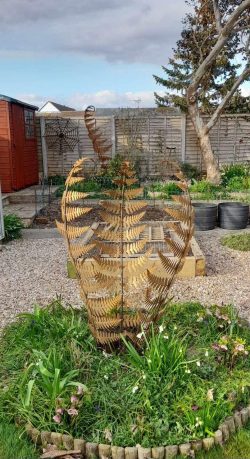 Trio of Fern Leaves Sculpture